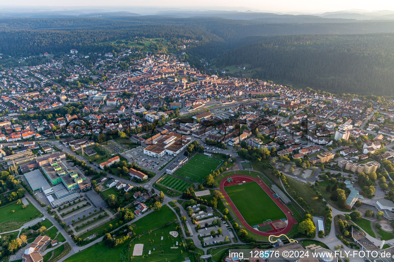 Vue aérienne de Freudenstadt dans le département Bade-Wurtemberg, Allemagne