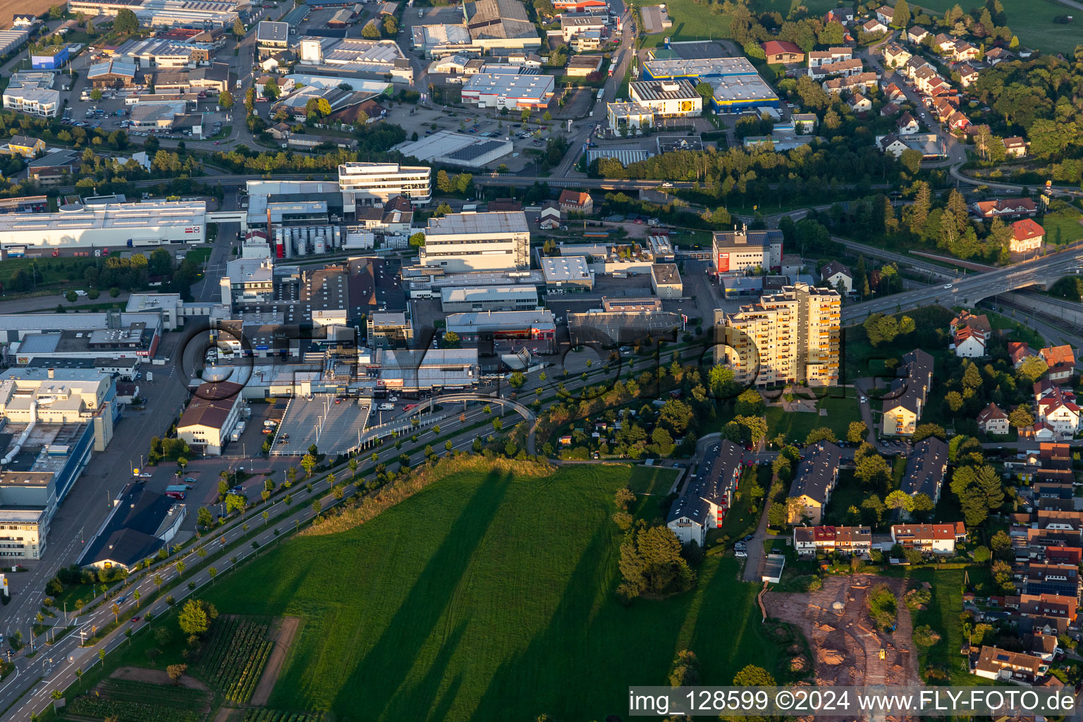 Vue oblique de Freudenstadt dans le département Bade-Wurtemberg, Allemagne