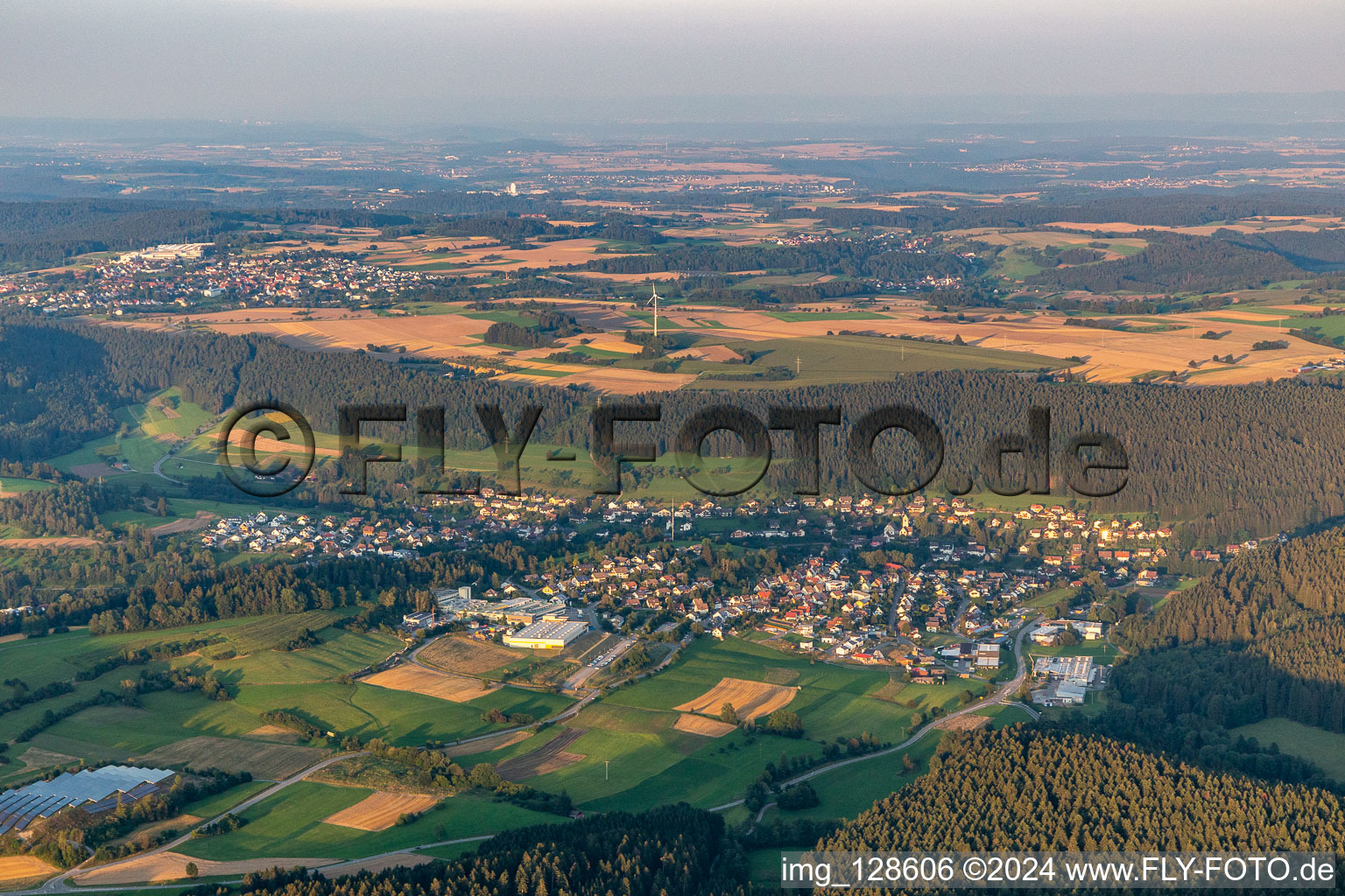 Photographie aérienne de Glatten dans le département Bade-Wurtemberg, Allemagne