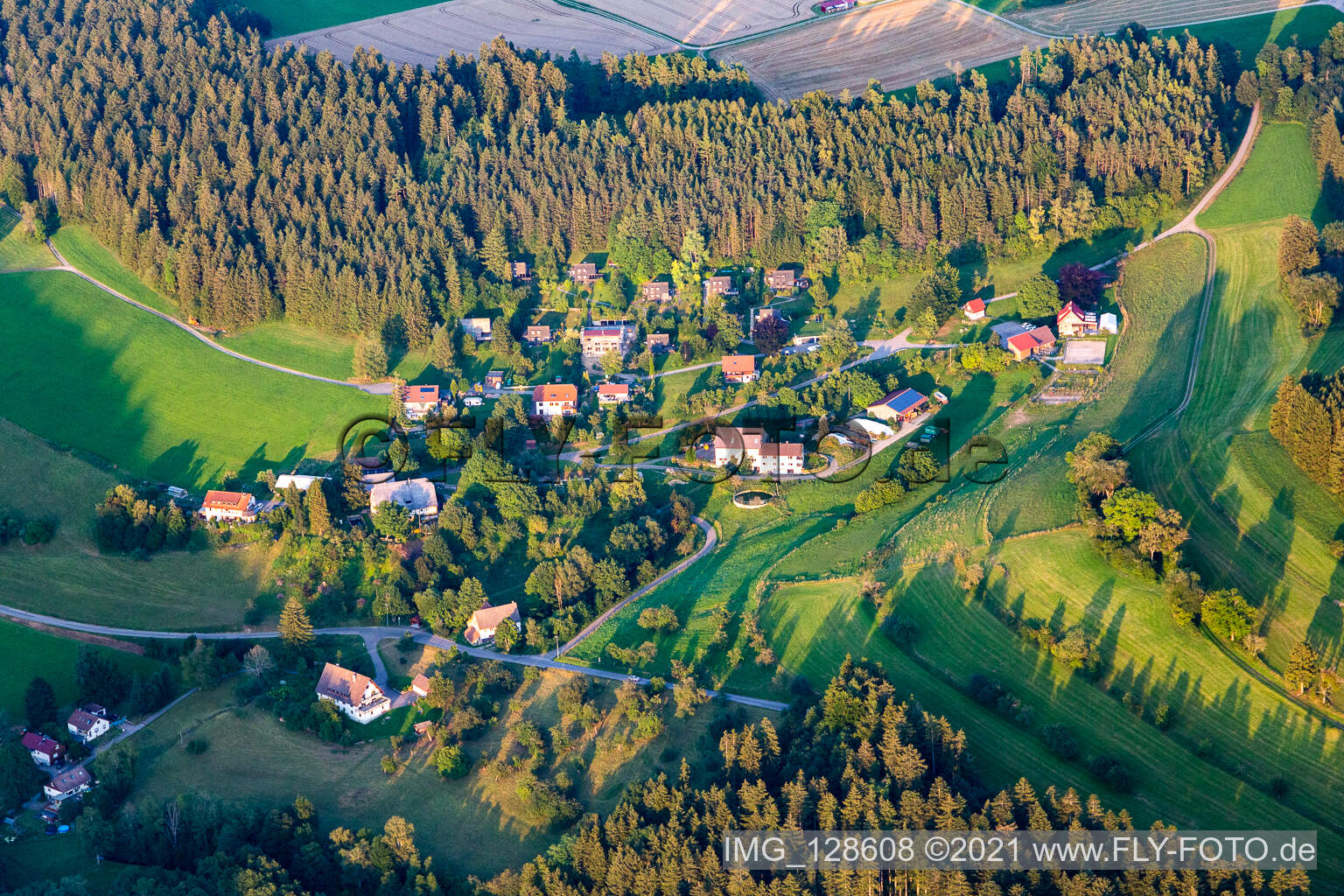 Vue aérienne de Ursental à Lombach dans le département Bade-Wurtemberg, Allemagne