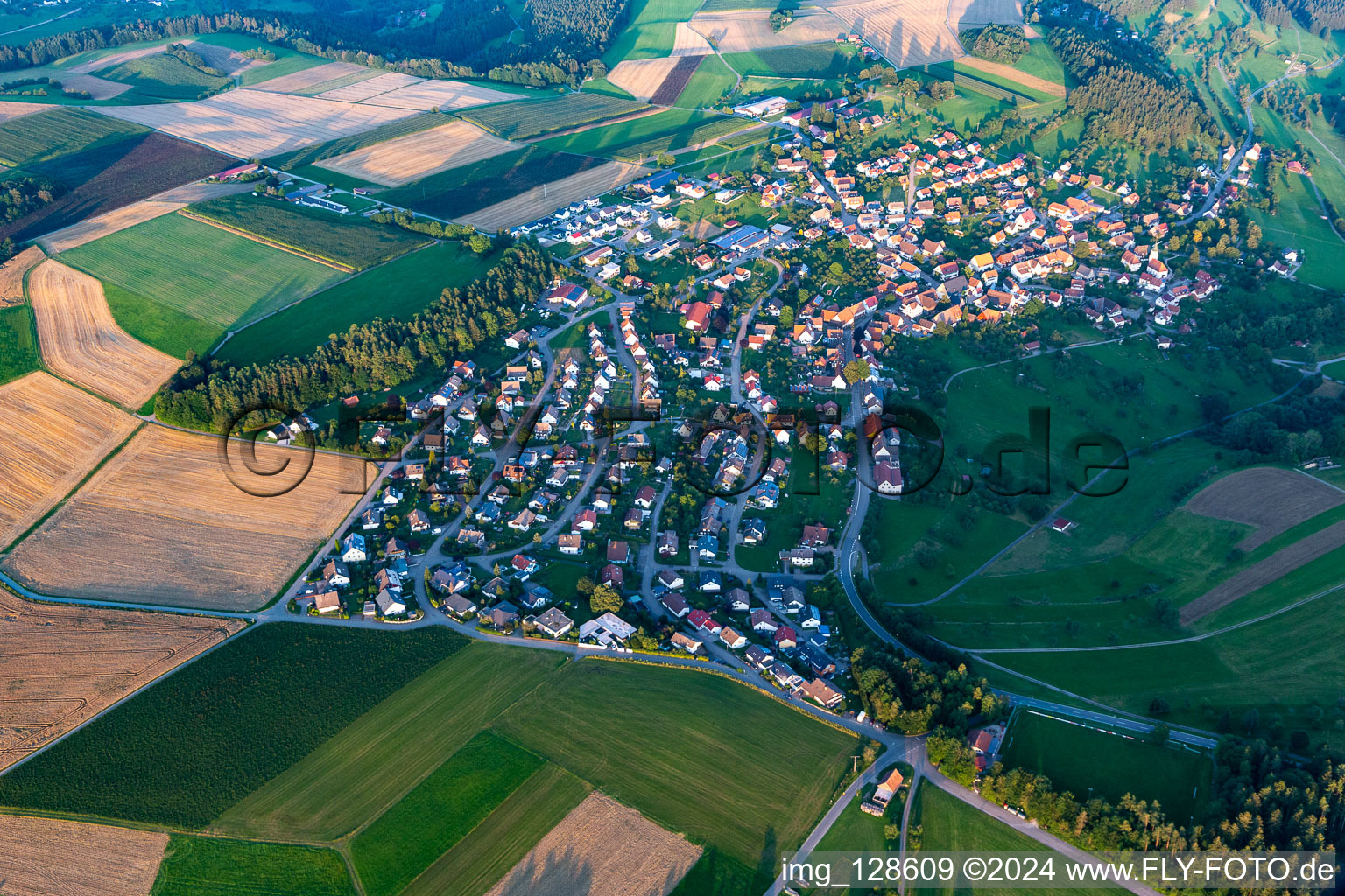 Vue oblique de Loßburg dans le département Bade-Wurtemberg, Allemagne