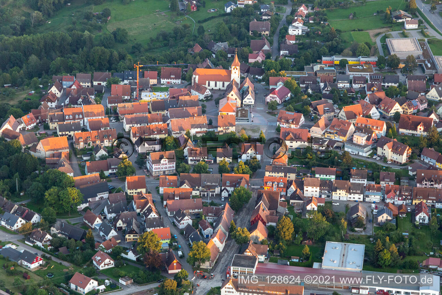 Dornhan dans le département Bade-Wurtemberg, Allemagne d'un drone
