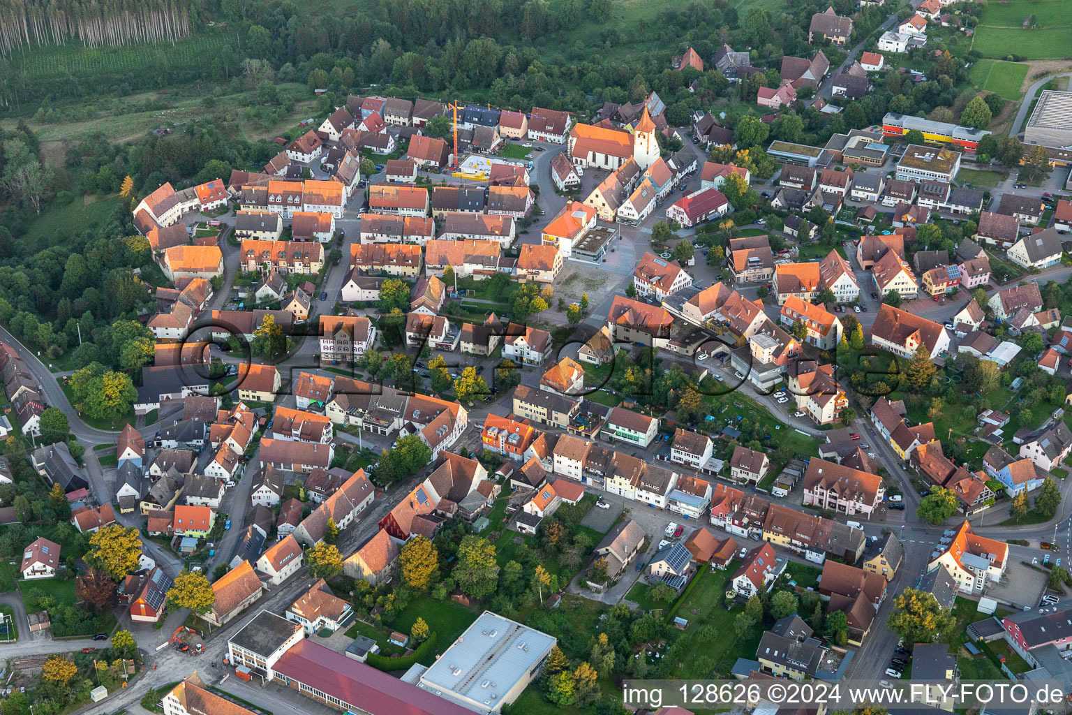 Enregistrement par drone de Dornhan dans le département Bade-Wurtemberg, Allemagne