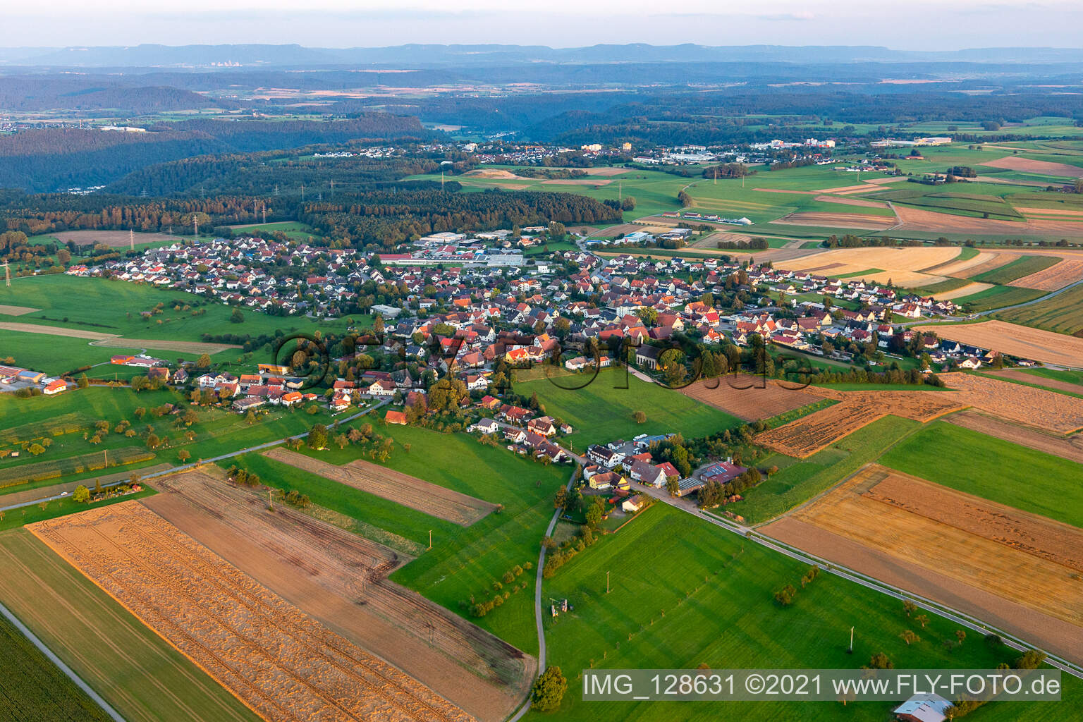 Oberndorf am Neckar dans le département Bade-Wurtemberg, Allemagne d'un drone