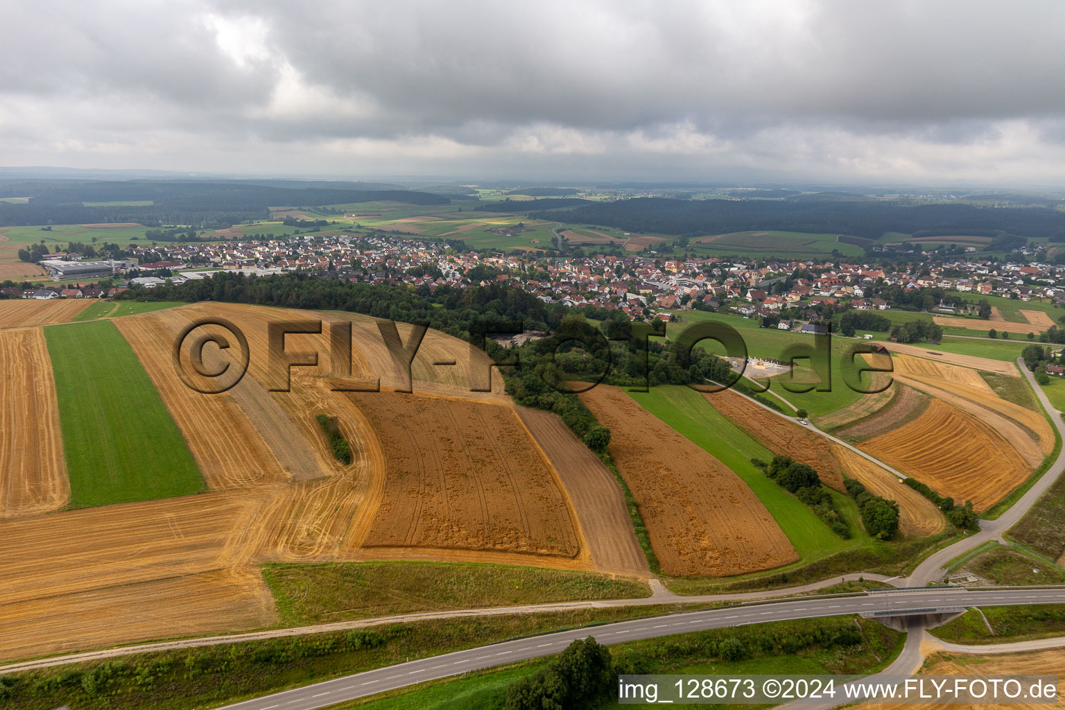 Dunningen dans le département Bade-Wurtemberg, Allemagne d'en haut