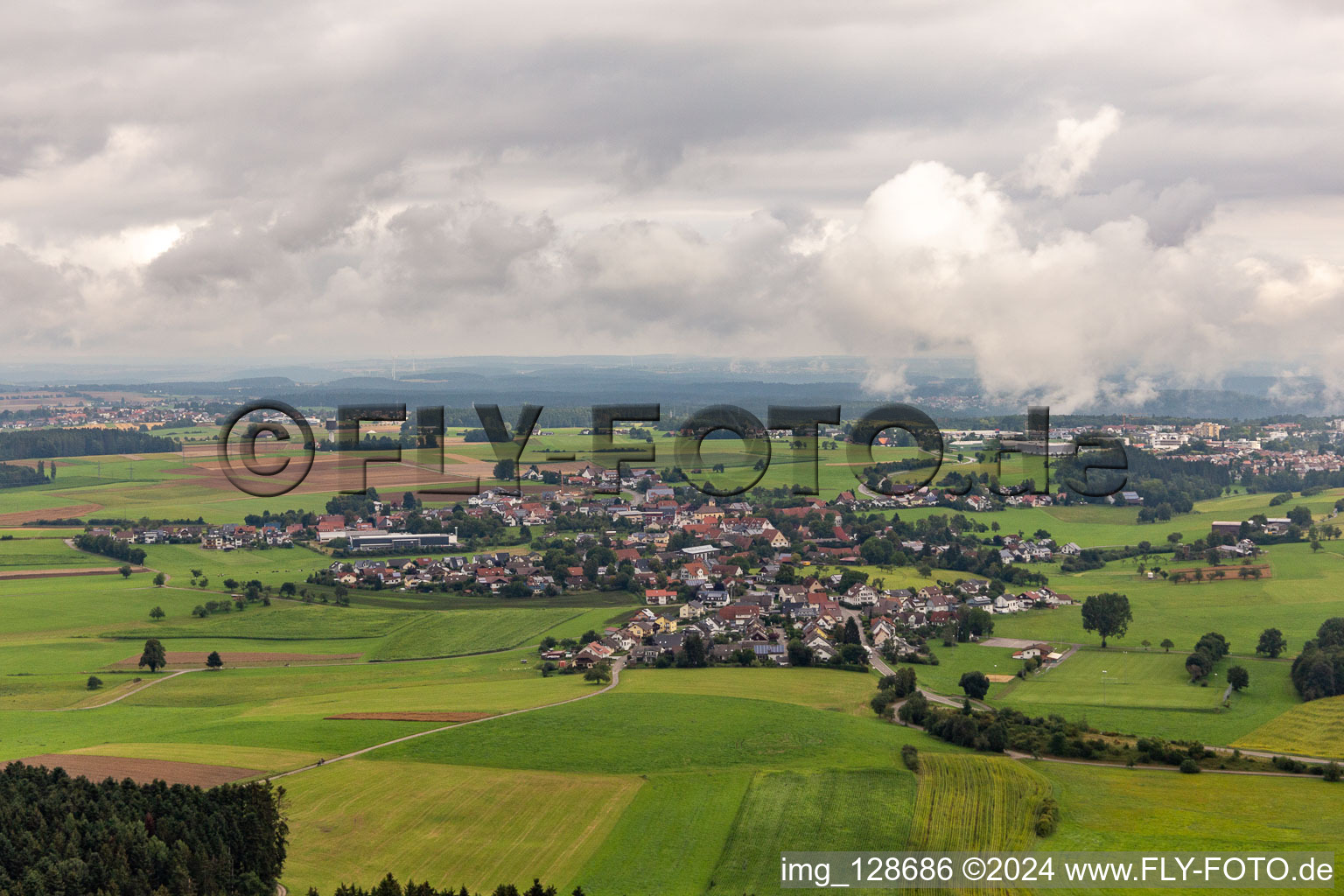 Vue aérienne de Quartier Stetten in Zimmern ob Rottweil dans le département Bade-Wurtemberg, Allemagne