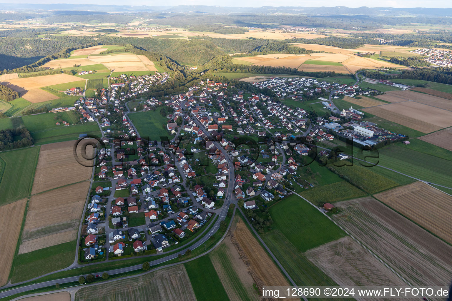 Vue oblique de Quartier Herrenzimmern in Bösingen dans le département Bade-Wurtemberg, Allemagne