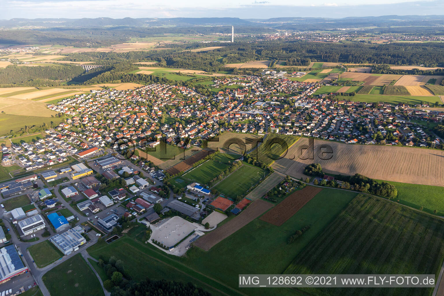 Villingendorf dans le département Bade-Wurtemberg, Allemagne hors des airs