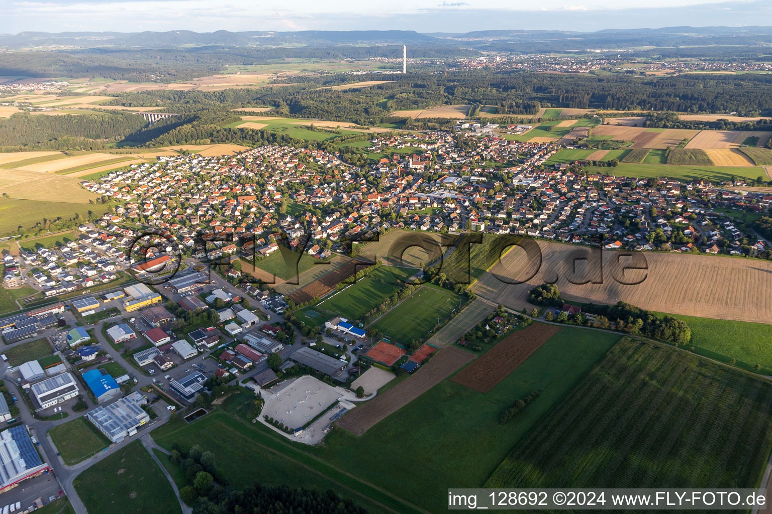 Villingendorf dans le département Bade-Wurtemberg, Allemagne hors des airs