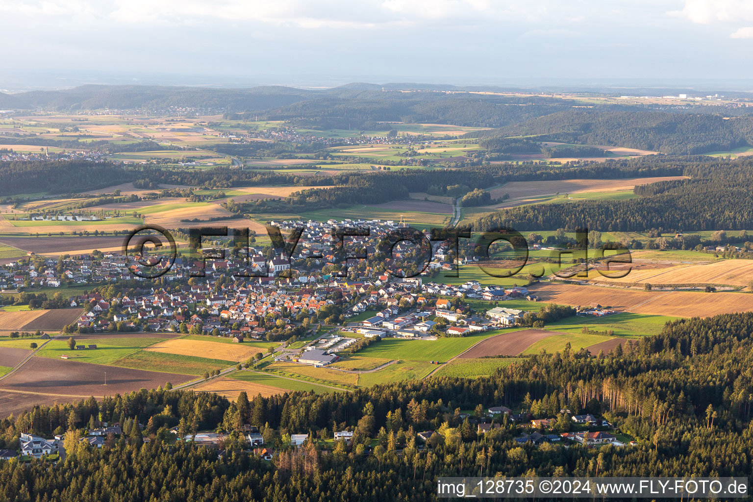 Vue aérienne de Dietingen dans le département Bade-Wurtemberg, Allemagne