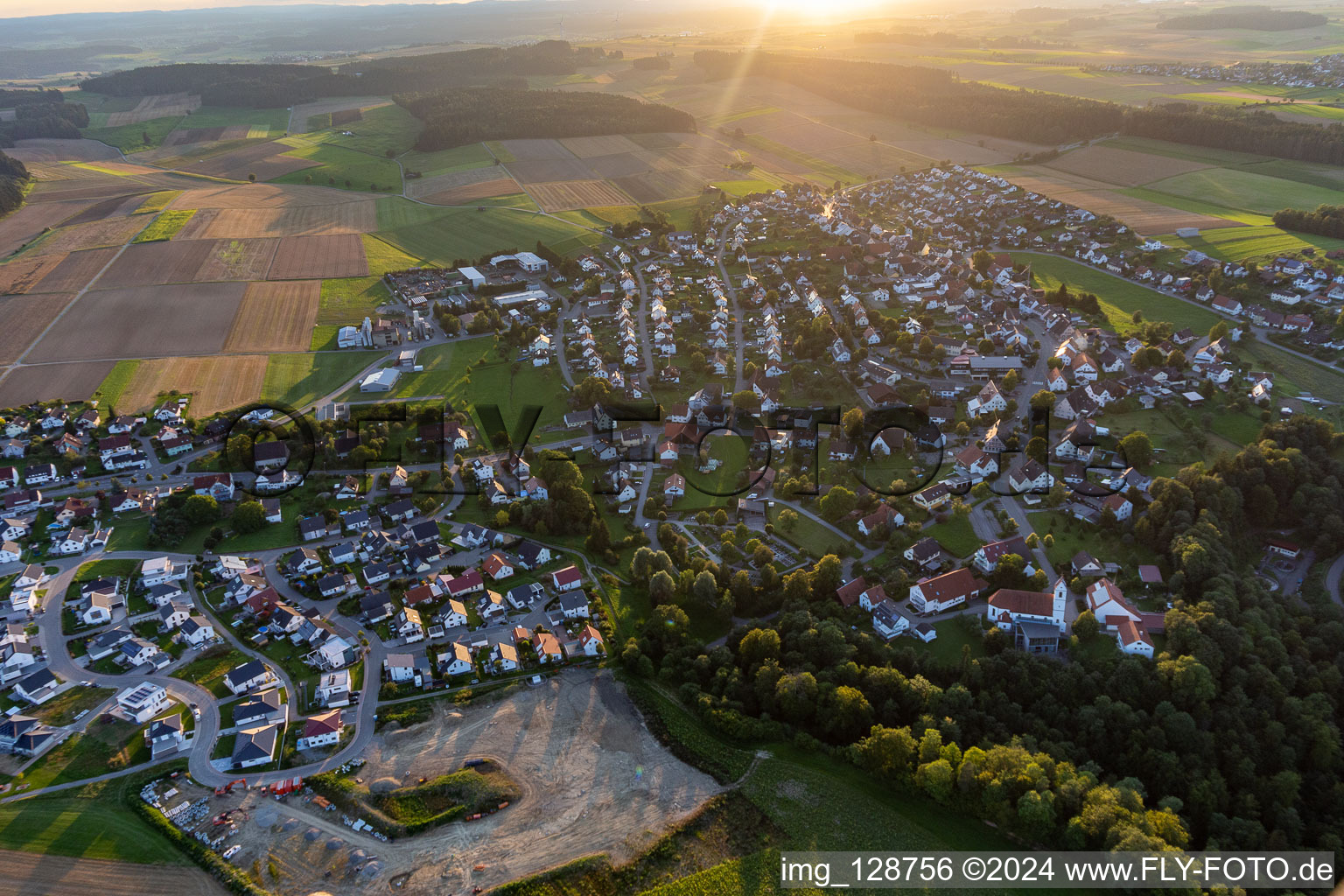 Quartier Herrenzimmern in Bösingen dans le département Bade-Wurtemberg, Allemagne d'en haut