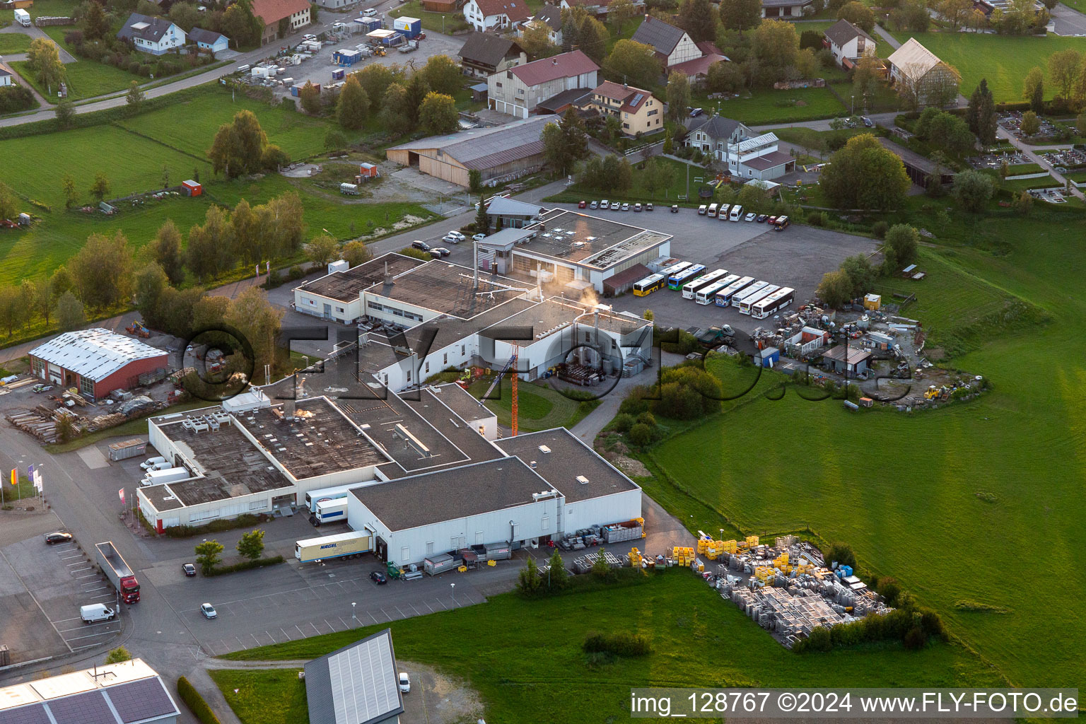 Vue aérienne de Bösinger Fleischwaren GmbH à Bösingen dans le département Bade-Wurtemberg, Allemagne