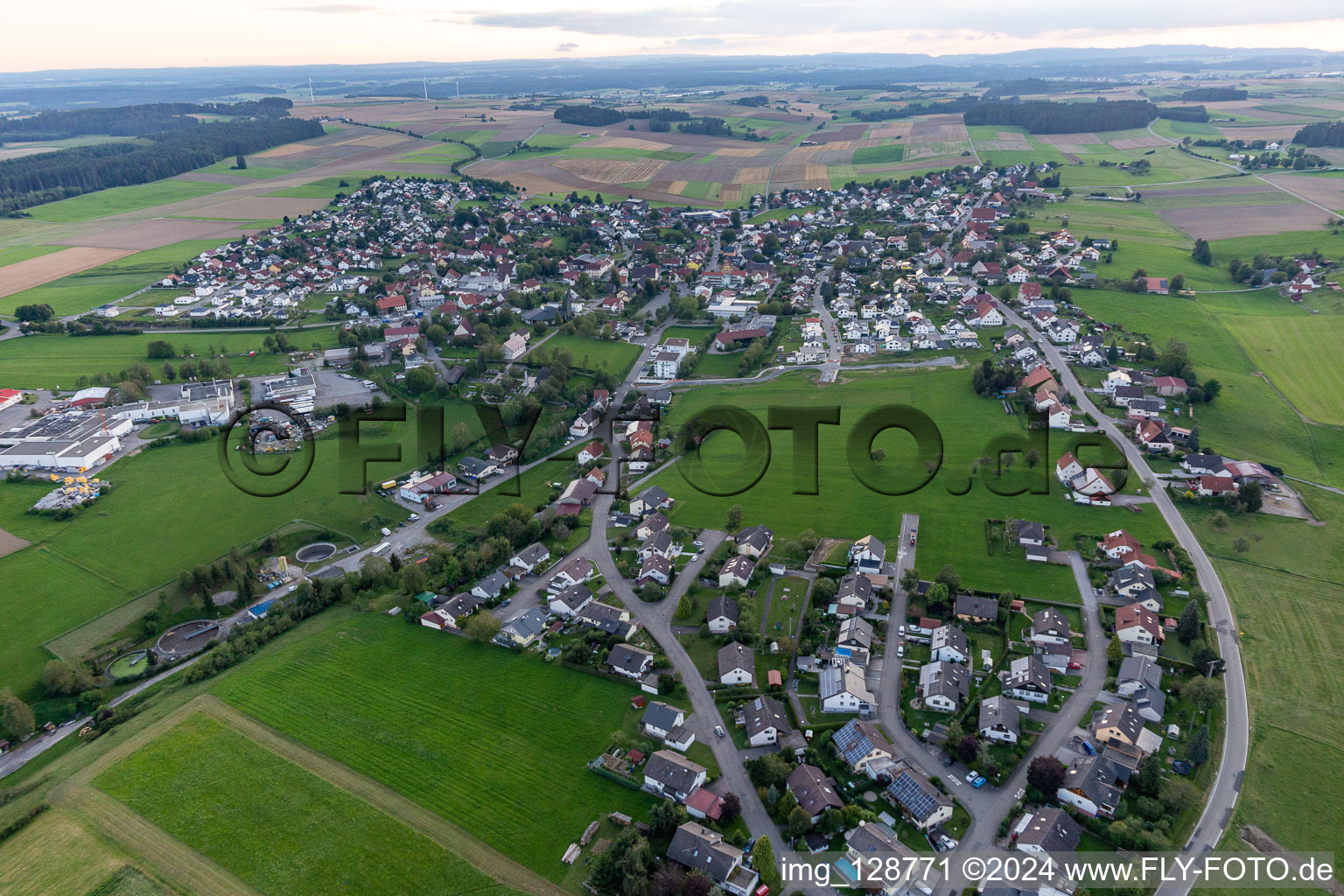 Bösingen dans le département Bade-Wurtemberg, Allemagne d'en haut