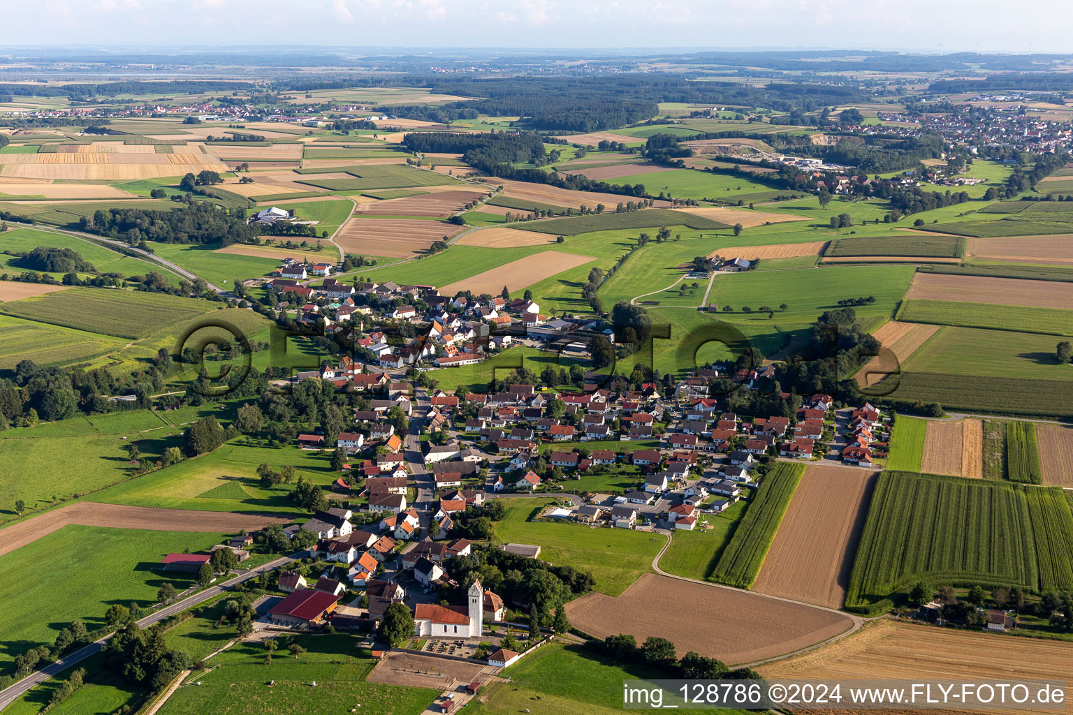 Vue aérienne de Quartier Hailtingen in Dürmentingen dans le département Bade-Wurtemberg, Allemagne