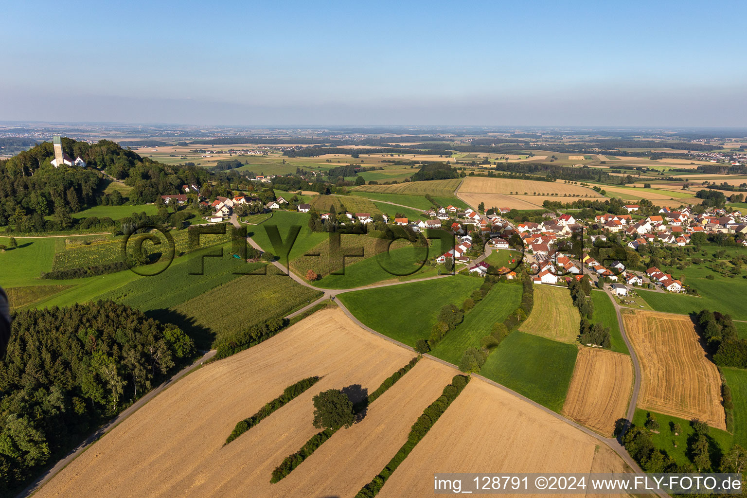 Vue aérienne de Quartier Offingen in Uttenweiler dans le département Bade-Wurtemberg, Allemagne