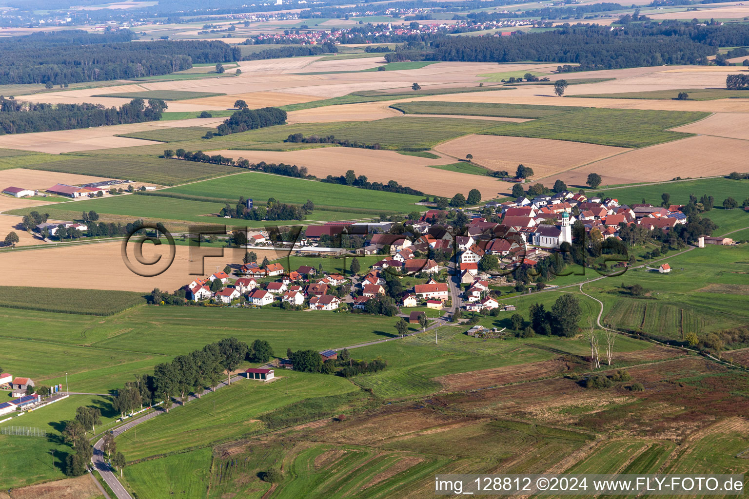 Vue aérienne de Alleshausen dans le département Bade-Wurtemberg, Allemagne