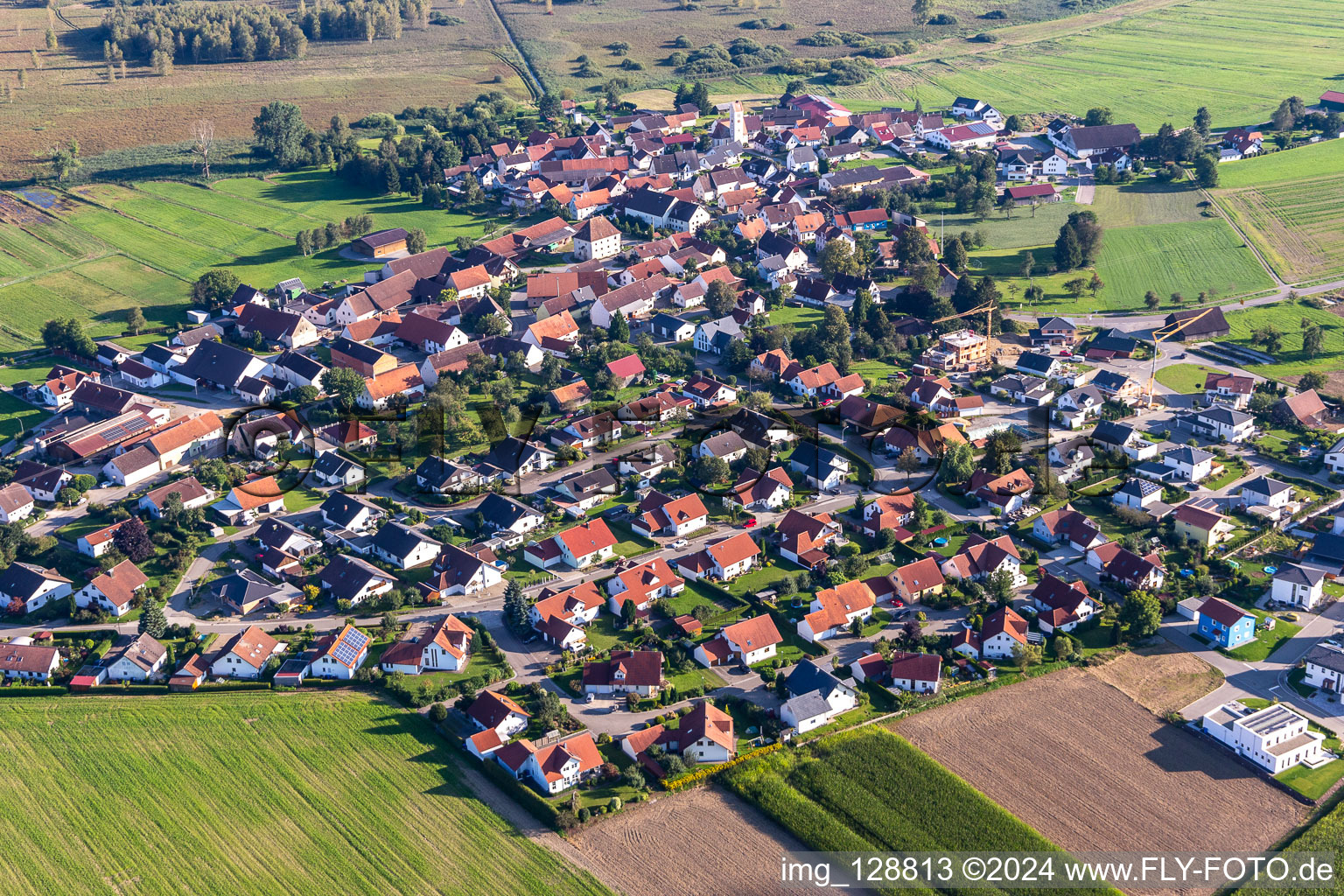 Vue aérienne de Alleshausen dans le département Bade-Wurtemberg, Allemagne