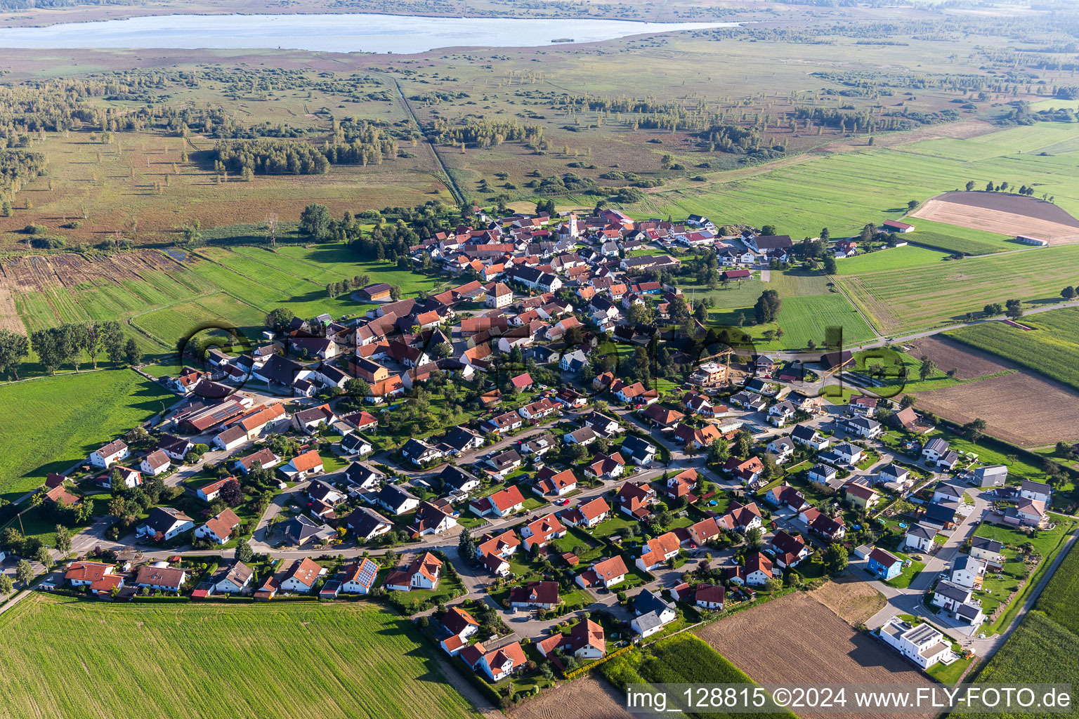 Vue oblique de Alleshausen dans le département Bade-Wurtemberg, Allemagne