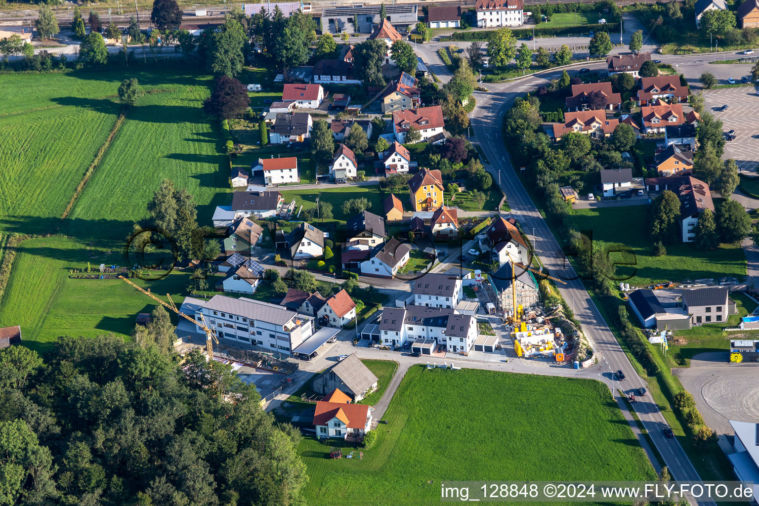 Vue aérienne de Quartier Kürnbach in Bad Schussenried dans le département Bade-Wurtemberg, Allemagne