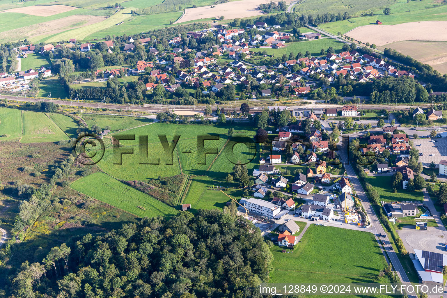 Vue aérienne de Quartier Kürnbach in Bad Schussenried dans le département Bade-Wurtemberg, Allemagne