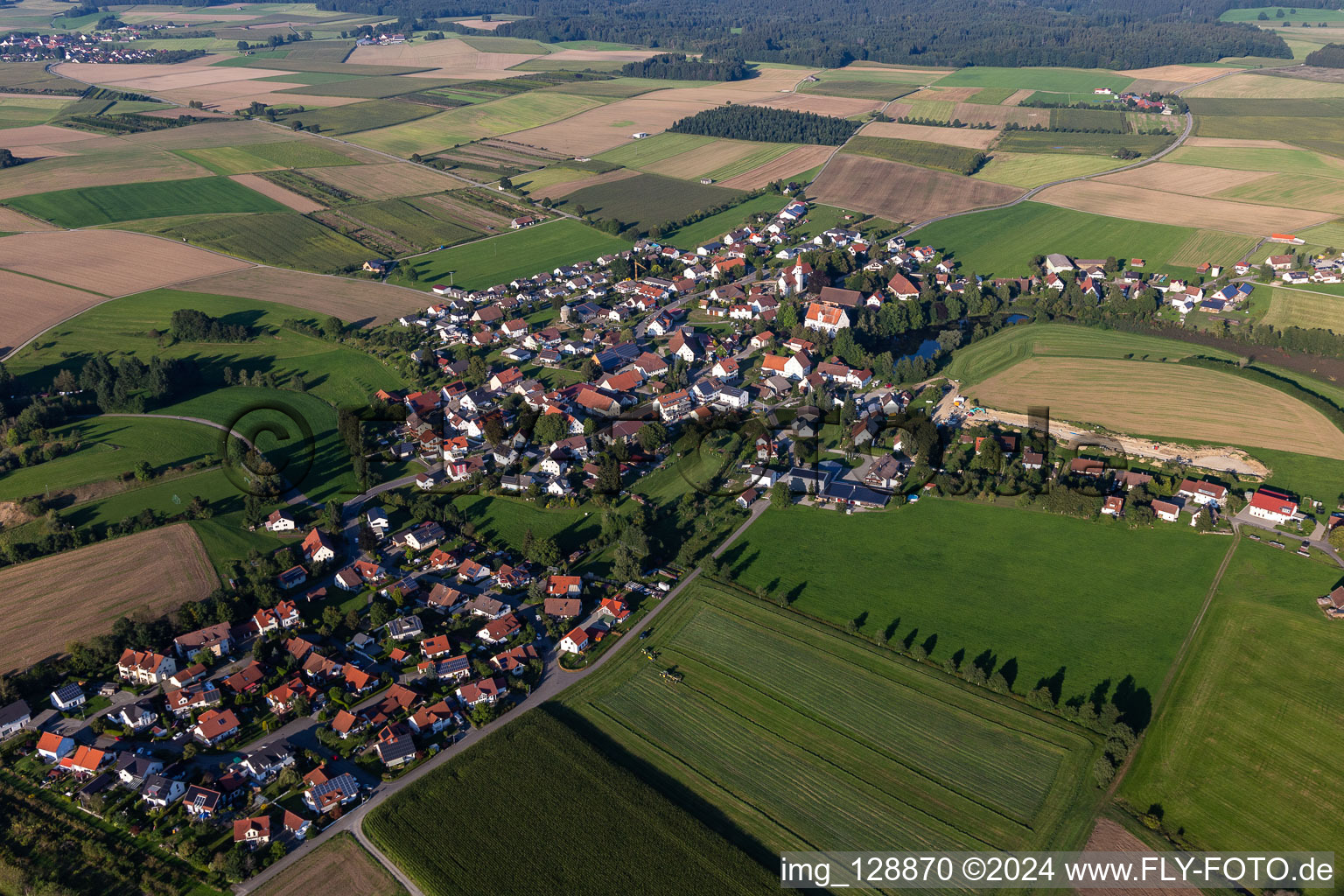 Vue aérienne de Quartier Michelwinnaden in Bad Waldsee dans le département Bade-Wurtemberg, Allemagne