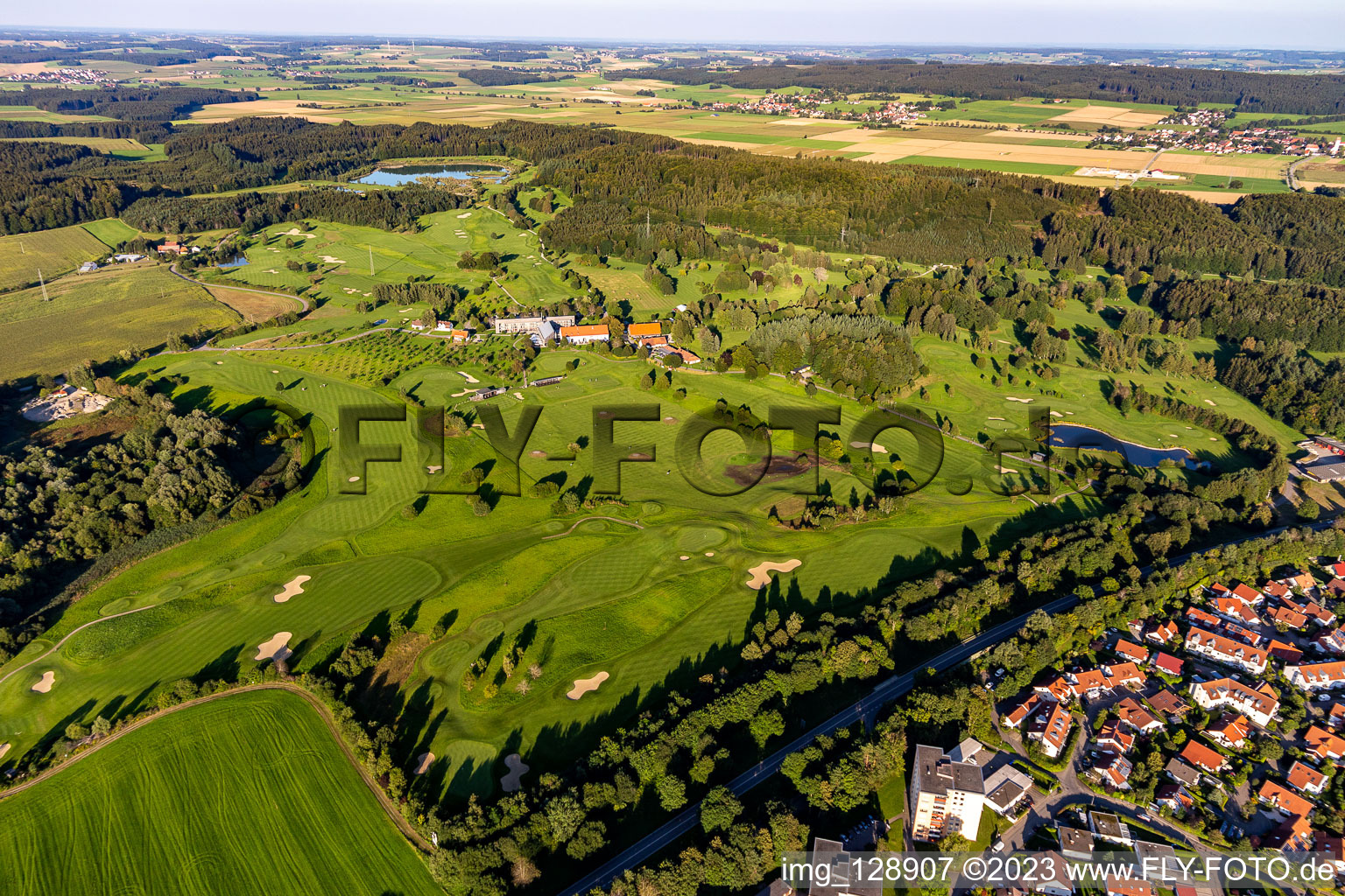 Photographie aérienne de Club de golf princier de Haute Souabe à le quartier Hopfenweiler in Bad Waldsee dans le département Bade-Wurtemberg, Allemagne