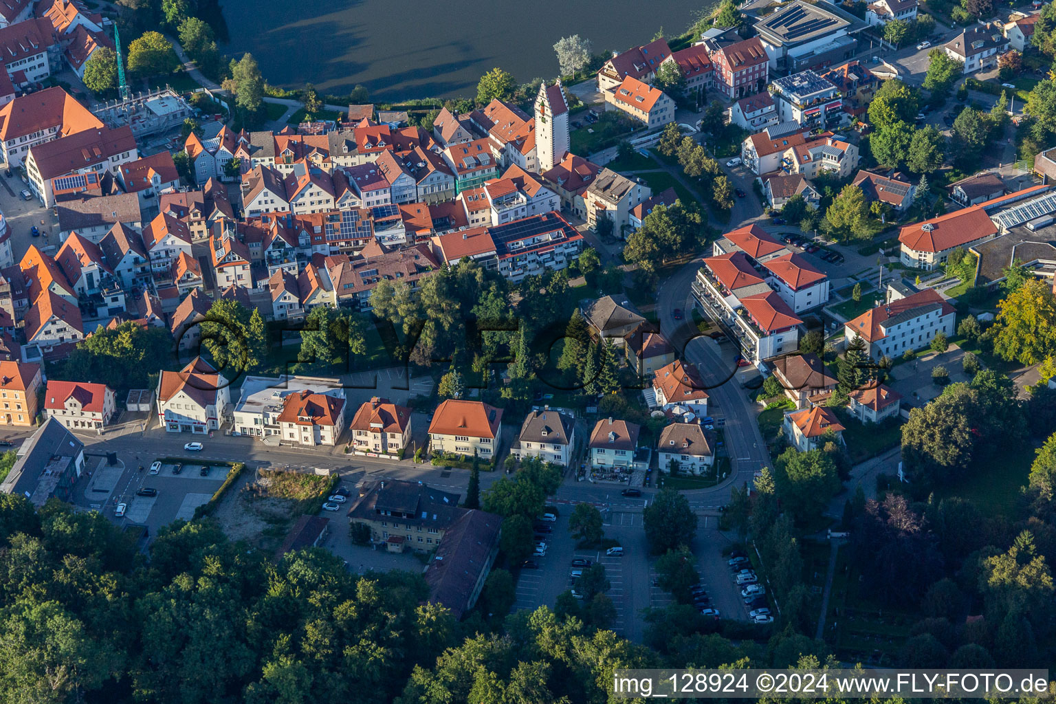 Vue aérienne de Hôpital, par ex. Saint Esprit à Bad Waldsee dans le département Bade-Wurtemberg, Allemagne