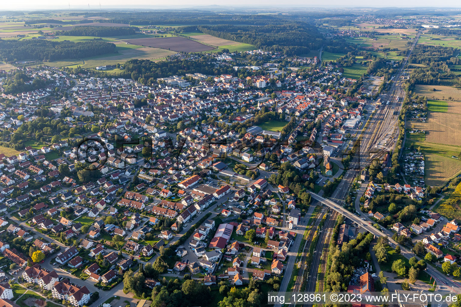 Vue aérienne de Quartier Steegen in Aulendorf dans le département Bade-Wurtemberg, Allemagne