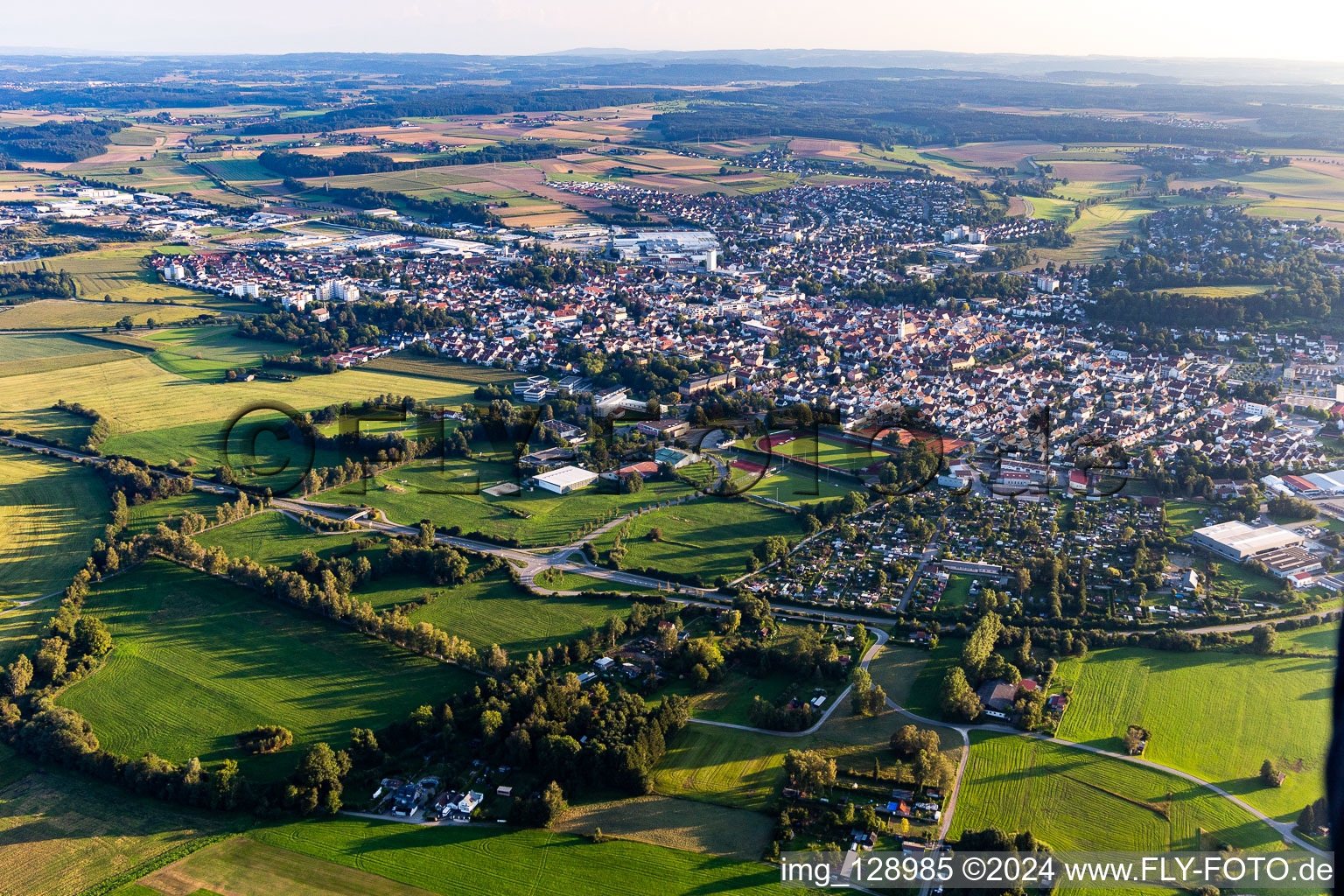 Vue aérienne de Bad Saulgau dans le département Bade-Wurtemberg, Allemagne