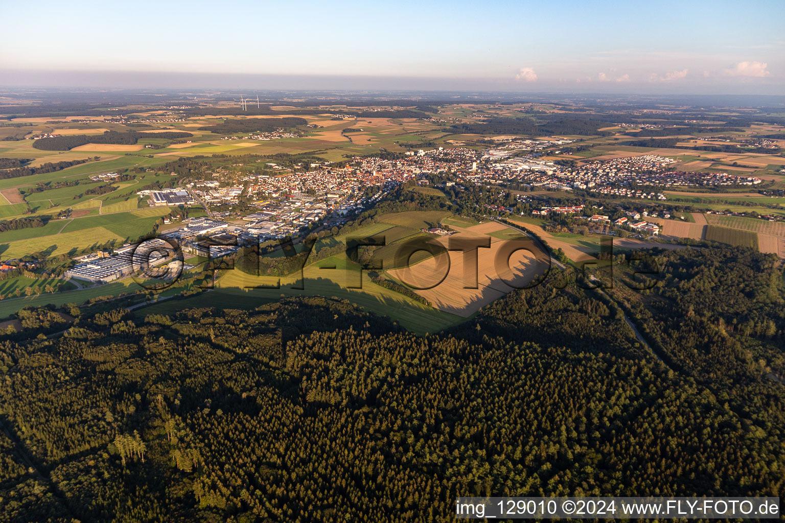 Vue oblique de Bad Saulgau dans le département Bade-Wurtemberg, Allemagne