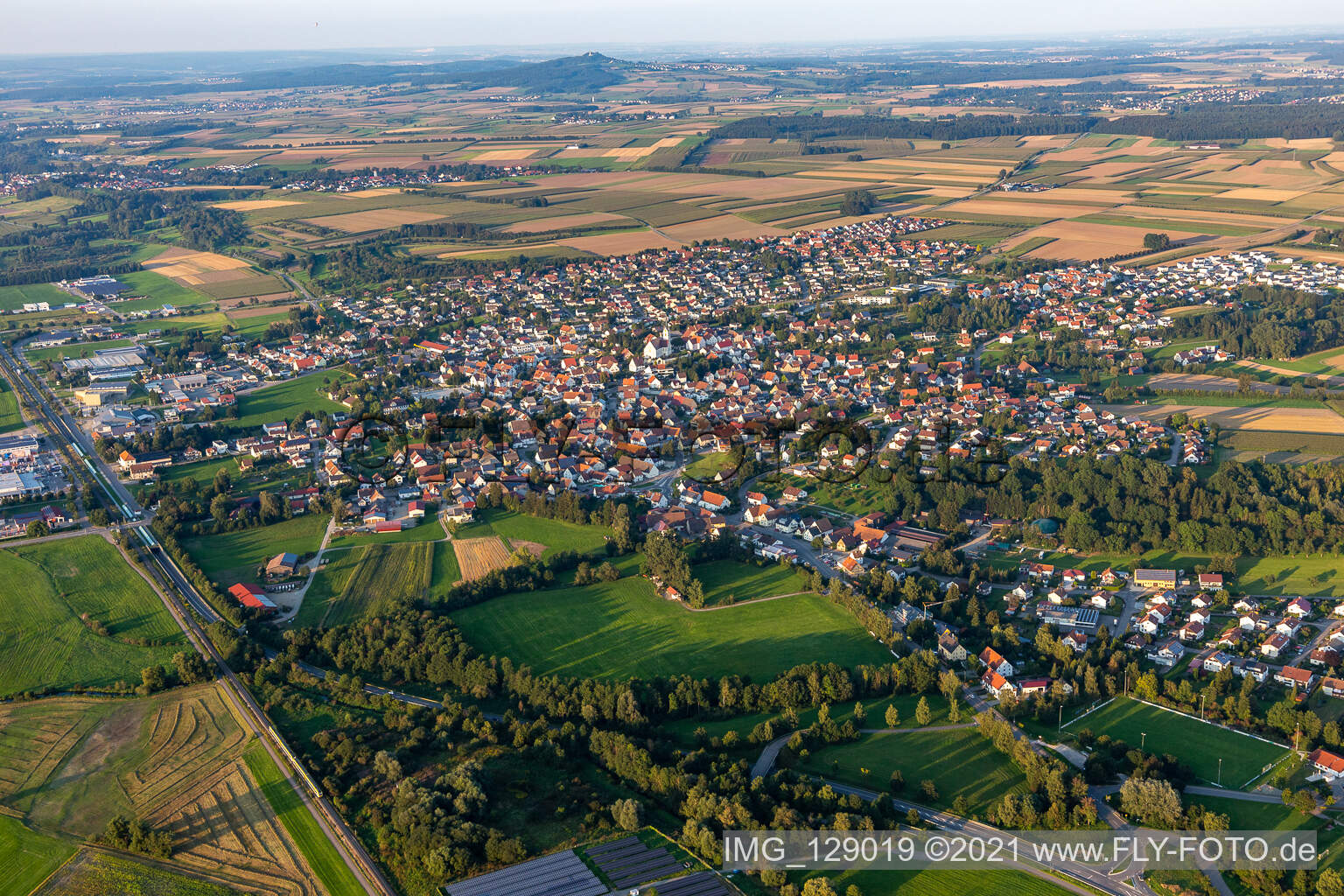 Vue aérienne de Ertingen dans le département Bade-Wurtemberg, Allemagne