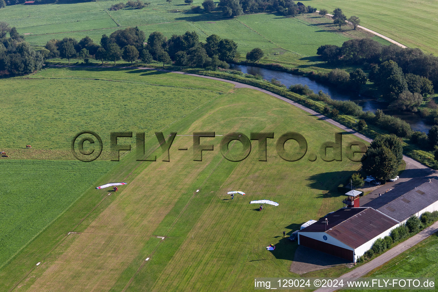 Vue aérienne de Aérodrome de planeurs Riedlingen à Riedlingen dans le département Bade-Wurtemberg, Allemagne