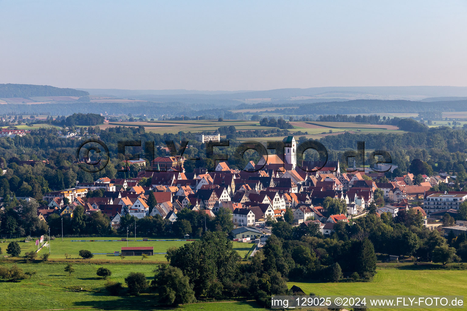 Vue aérienne de Vieille ville à Riedlingen dans le département Bade-Wurtemberg, Allemagne