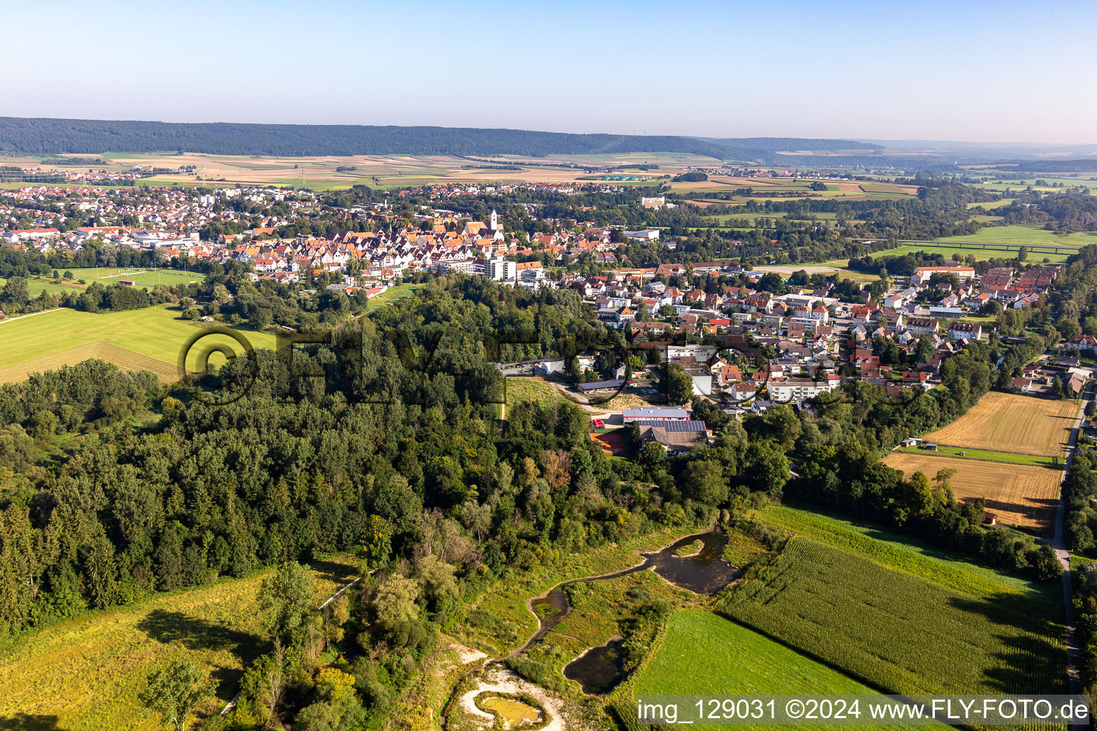 Riedlingen dans le département Bade-Wurtemberg, Allemagne vue du ciel