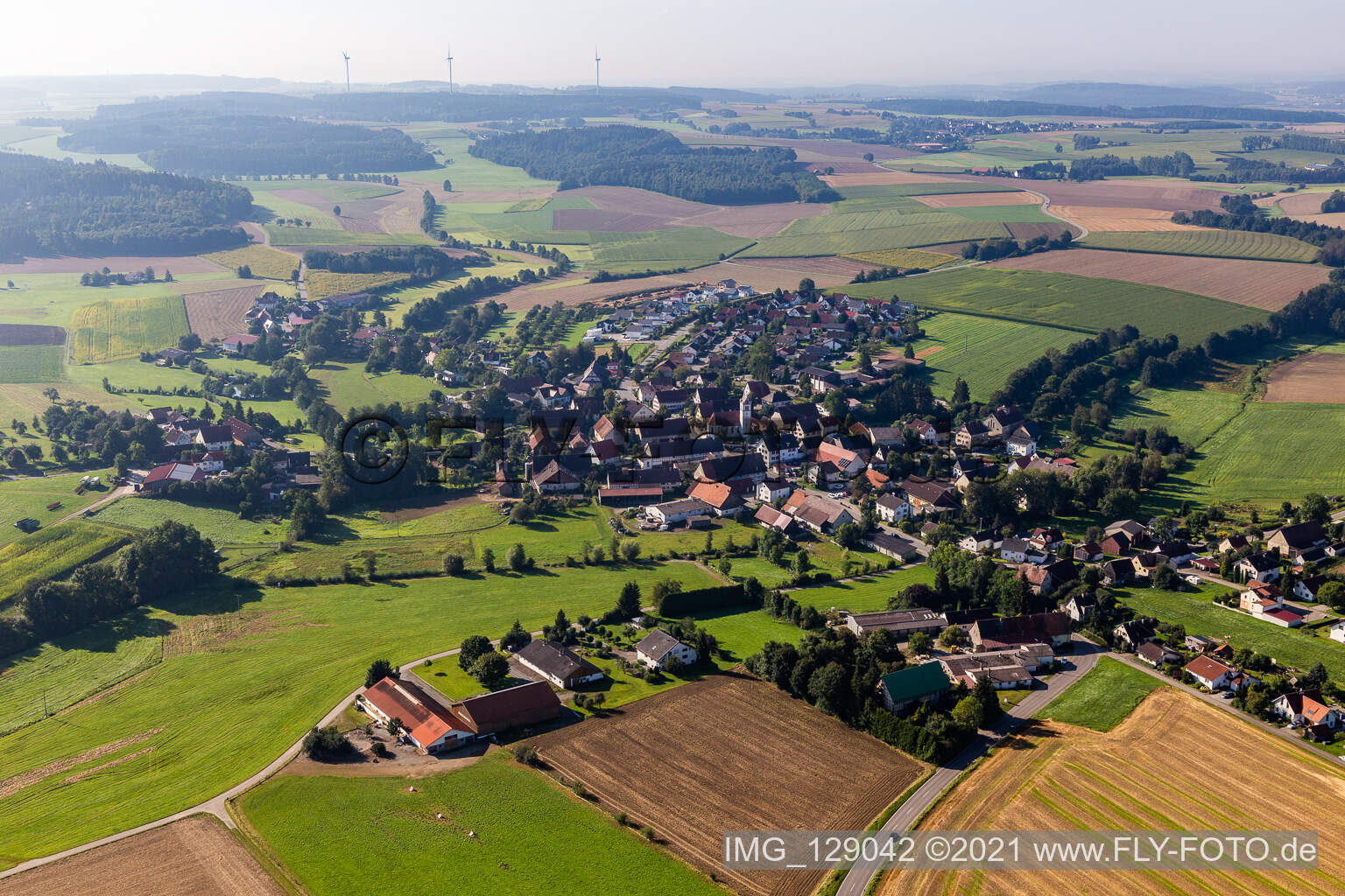 Vue aérienne de Dürnau dans le département Bade-Wurtemberg, Allemagne