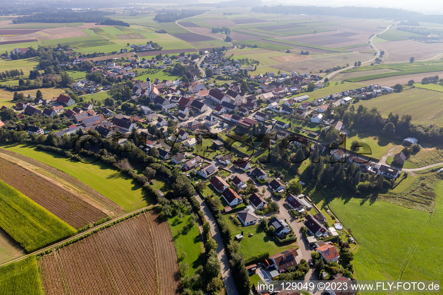 Vue aérienne de Quartier Reichenbach in Bad Schussenried dans le département Bade-Wurtemberg, Allemagne