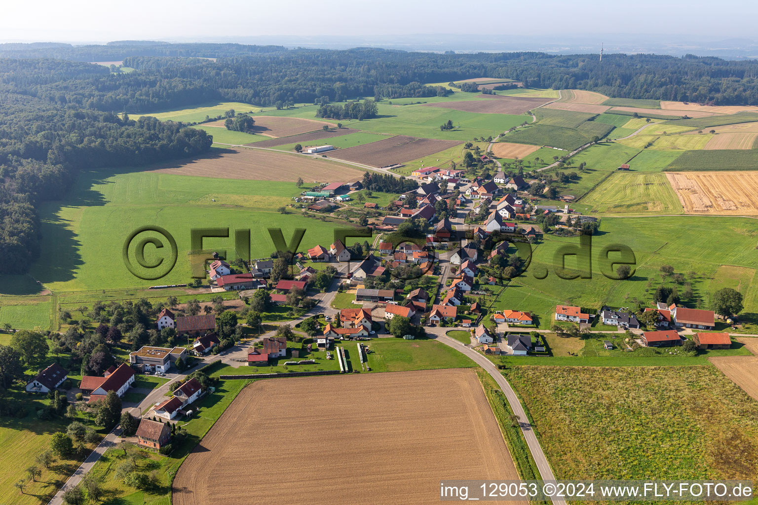 Vue aérienne de Quartier Hopferbach in Bad Schussenried dans le département Bade-Wurtemberg, Allemagne