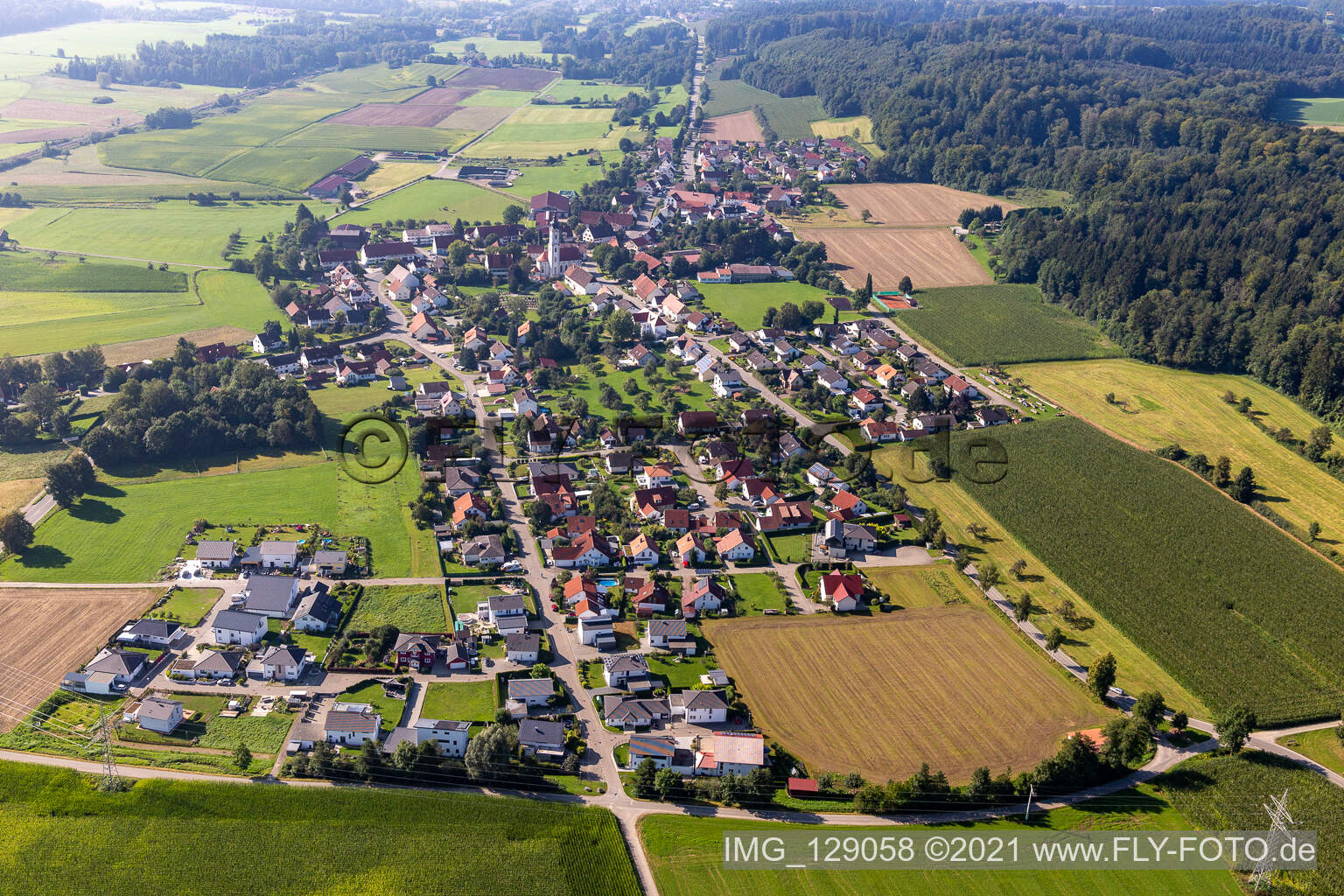 Vue aérienne de Quartier Otterswang in Bad Schussenried dans le département Bade-Wurtemberg, Allemagne