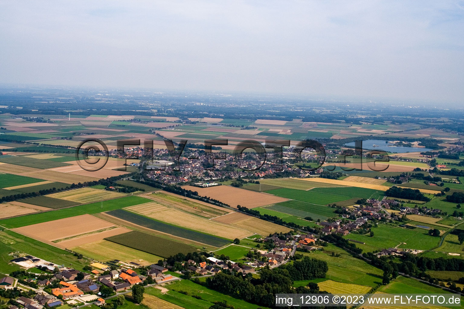 Photographie aérienne de Entre Kerken et Limbourg à Kerken dans le département Rhénanie du Nord-Westphalie, Allemagne