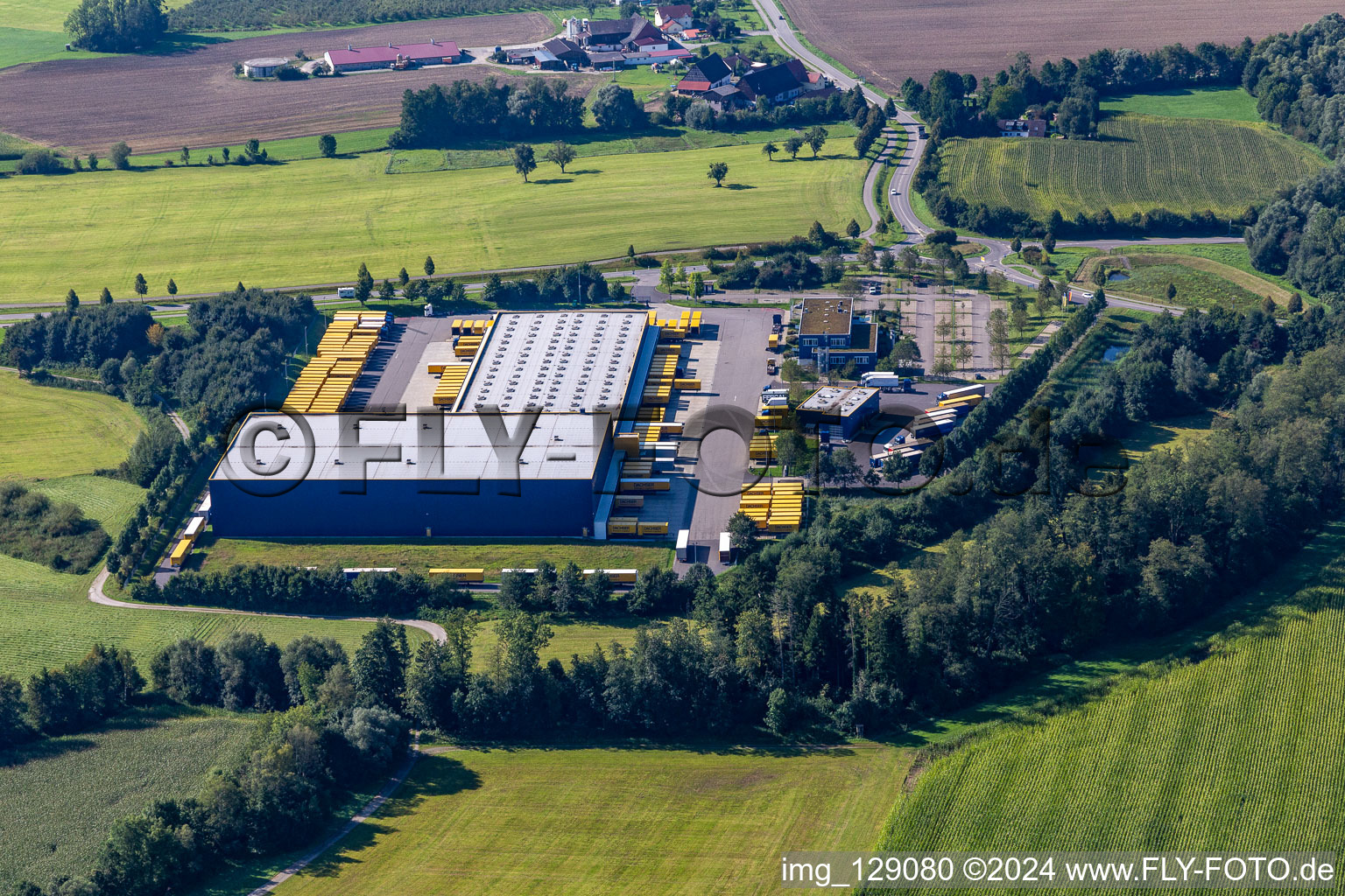 Vue aérienne de DACHSER SE à Baindt dans le département Bade-Wurtemberg, Allemagne