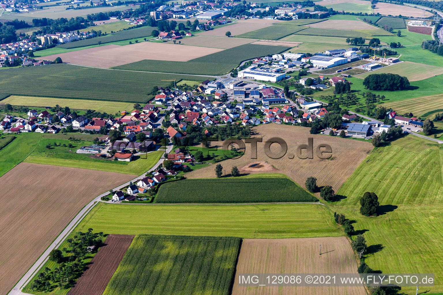 Vue aérienne de Baindt dans le département Bade-Wurtemberg, Allemagne