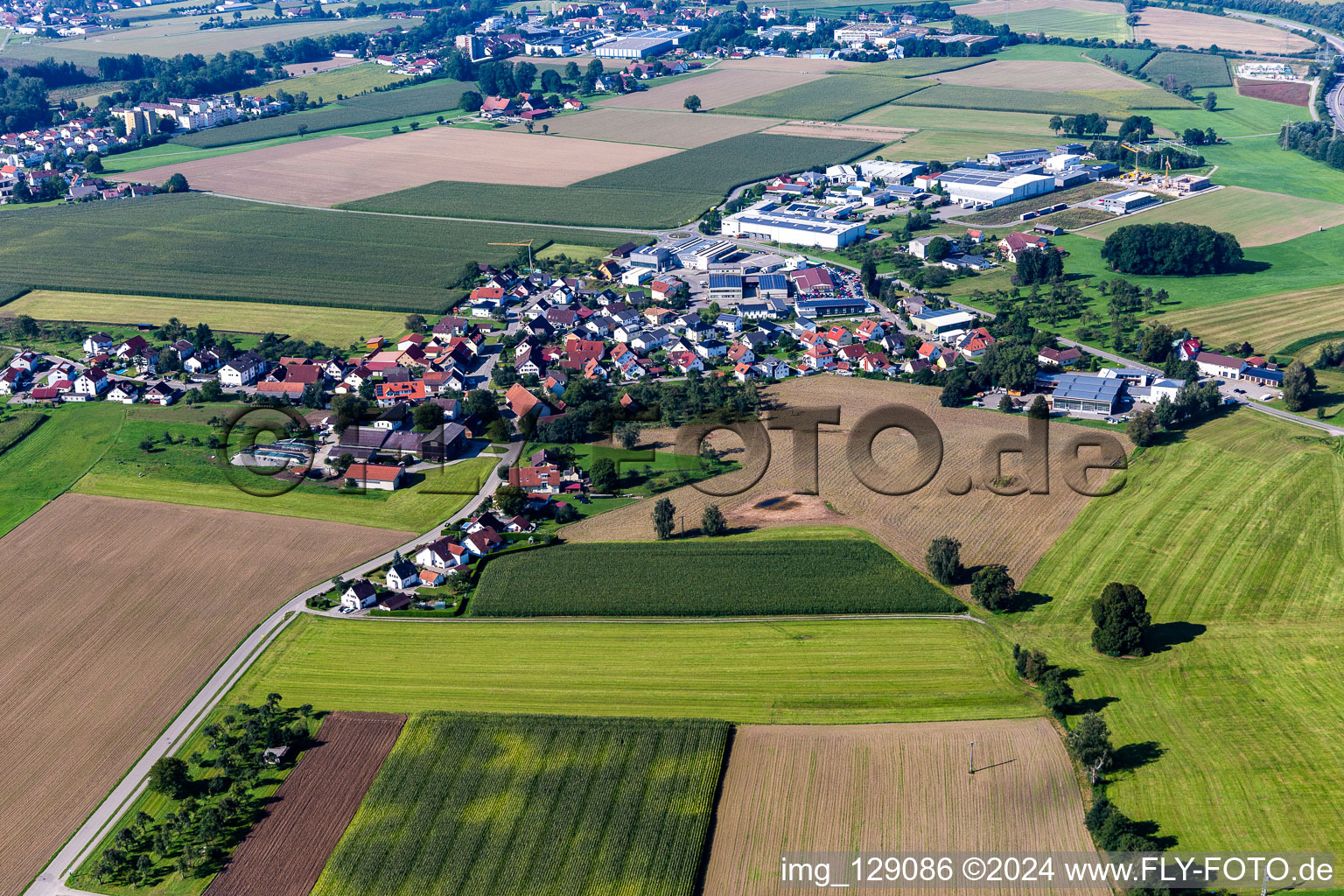 Vue aérienne de Baindt dans le département Bade-Wurtemberg, Allemagne