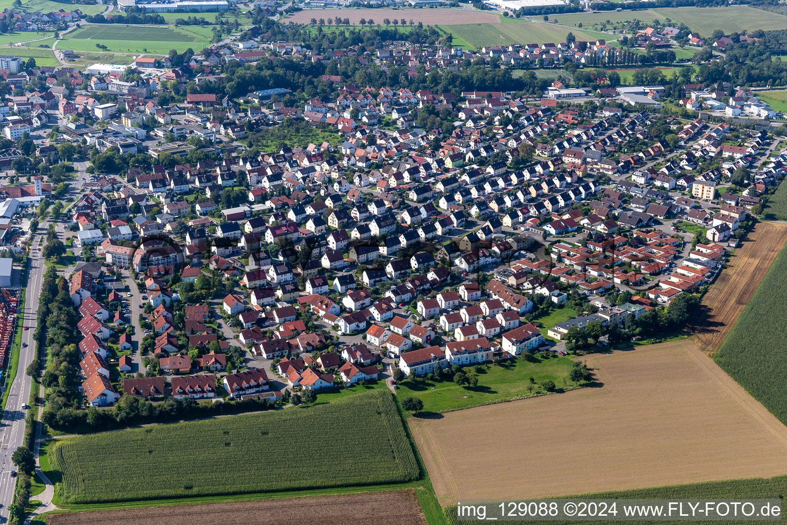 Vue aérienne de Baienfurt dans le département Bade-Wurtemberg, Allemagne