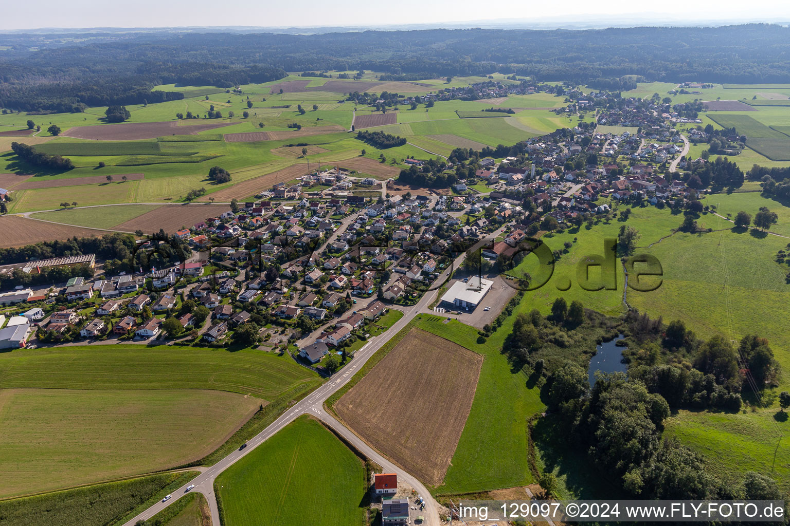 Vue aérienne de Quartier Unterankenreute in Schlier dans le département Bade-Wurtemberg, Allemagne