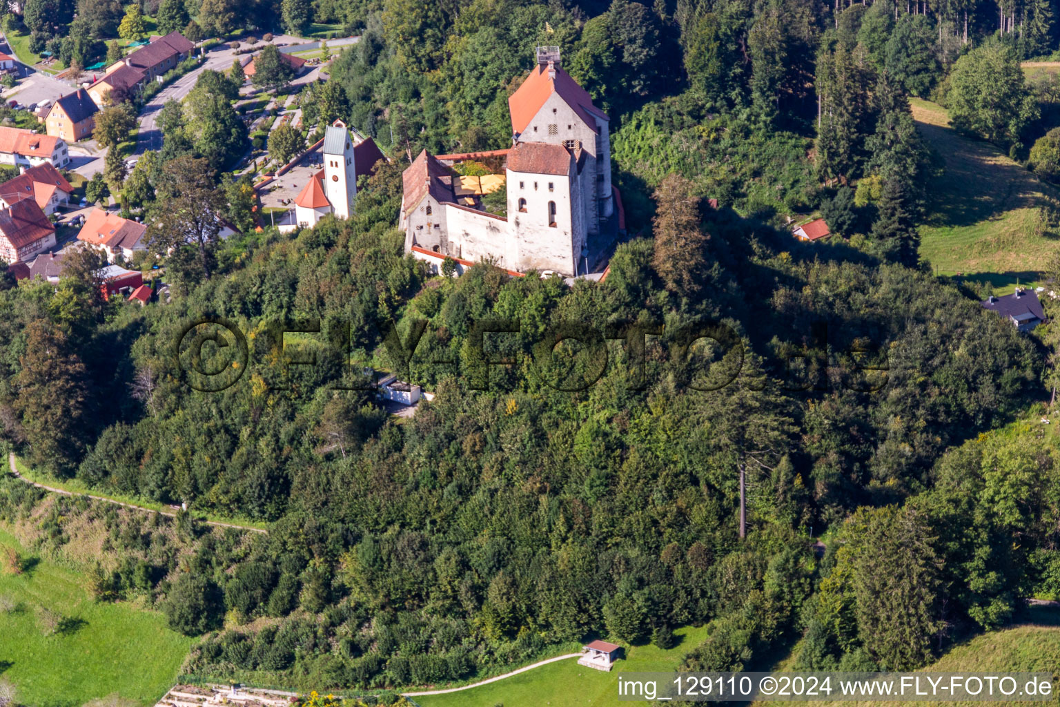 Photographie aérienne de Verrouiller Waldburg à le quartier Sieberatsreute in Waldburg dans le département Bade-Wurtemberg, Allemagne