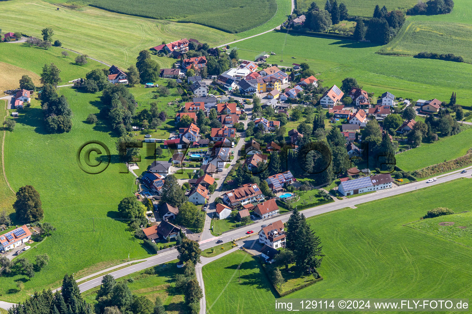 Vue aérienne de Quartier Heißen in Vogt dans le département Bade-Wurtemberg, Allemagne