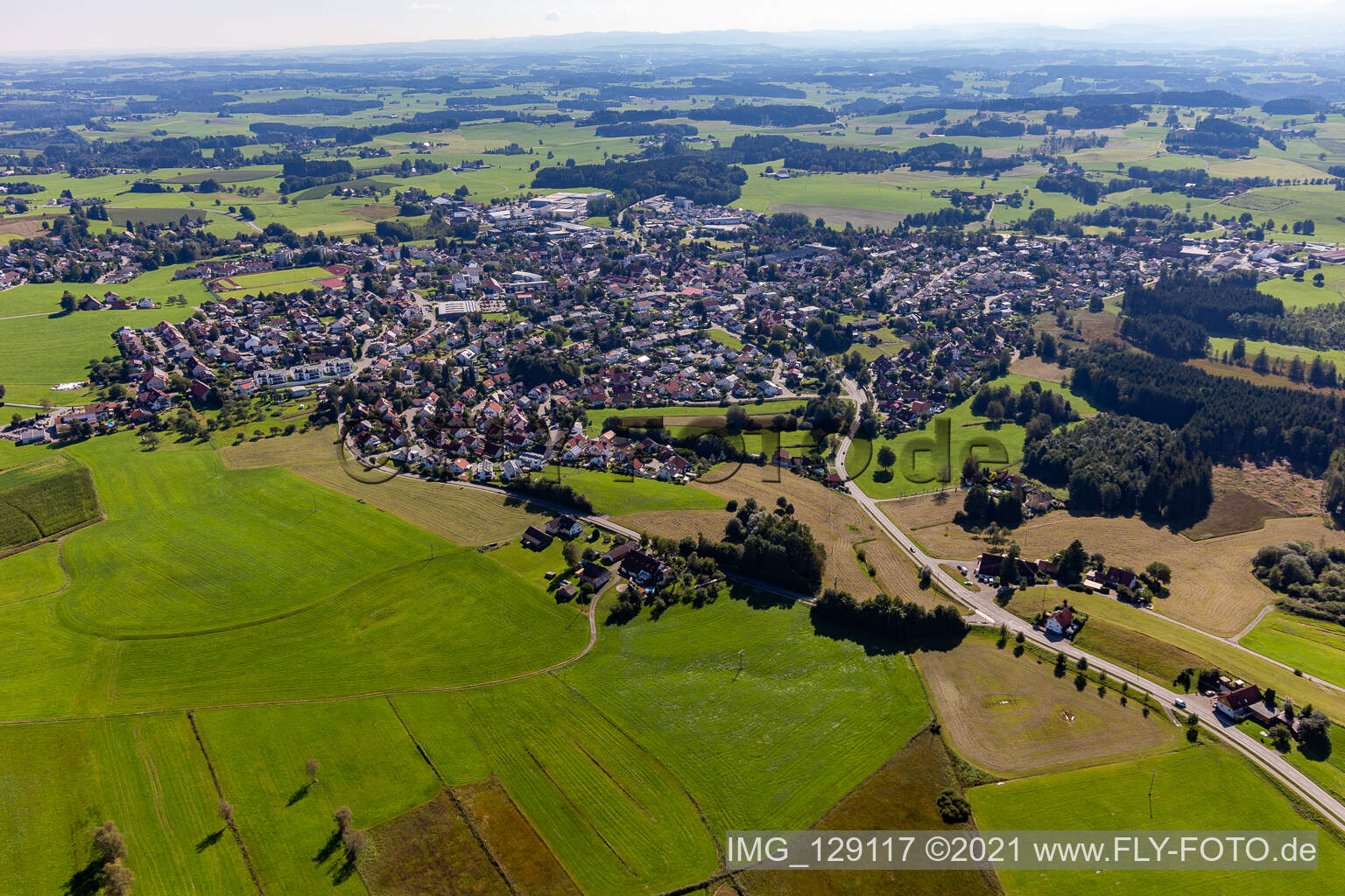 Vue aérienne de Vogt dans le département Bade-Wurtemberg, Allemagne