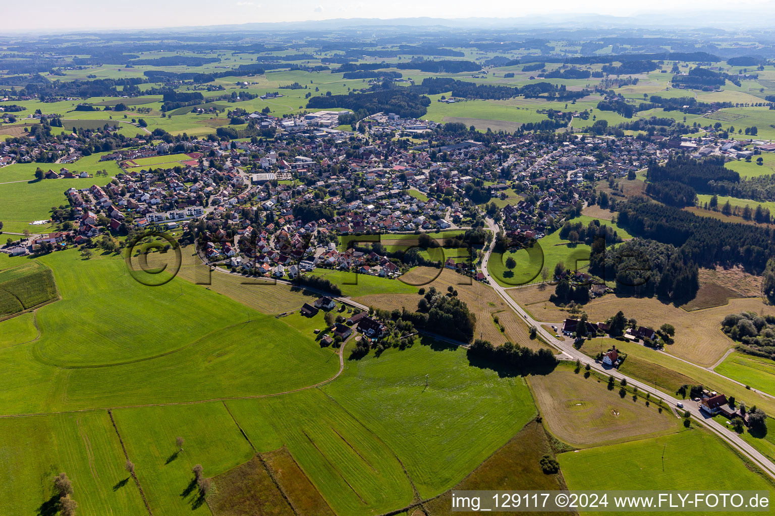 Vue aérienne de Vogt dans le département Bade-Wurtemberg, Allemagne