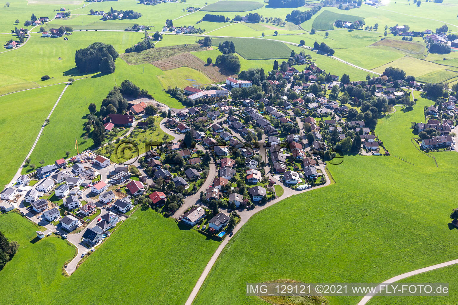 Vue aérienne de Quartier de Küchenl à Vogt dans le département Bade-Wurtemberg, Allemagne