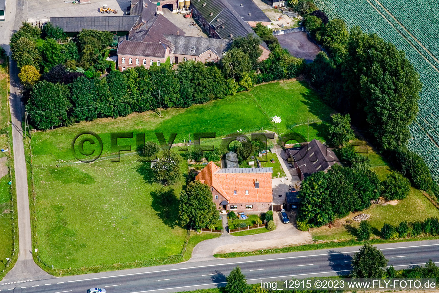 Image drone de Entre Kerken et Limbourg à Kerken dans le département Rhénanie du Nord-Westphalie, Allemagne
